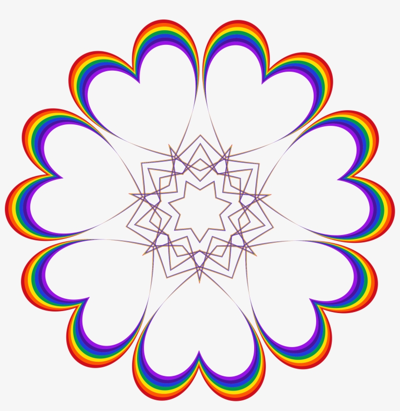 This Free Icons Png Design Of Rainbow Heart Star, transparent png #1069374