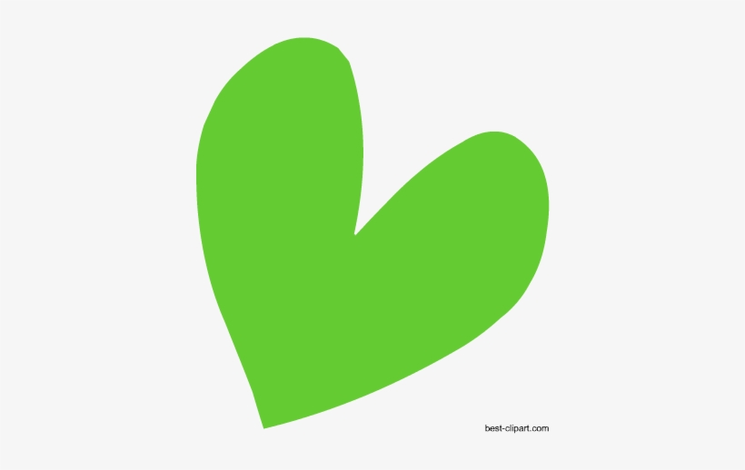Heart In Green Color, Free Clip Art Image - Clip Art, transparent png #1069532