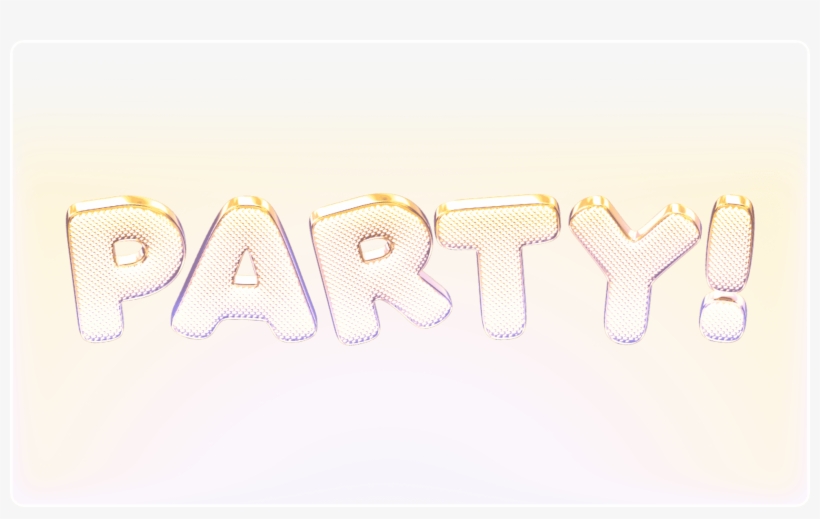 Download Free Gold 3d Font Party - Gold, transparent png #1069757