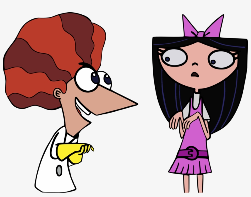 Isabella And Mad Scientist Phineas By Jaycasey On Clipart, transparent png #1070148