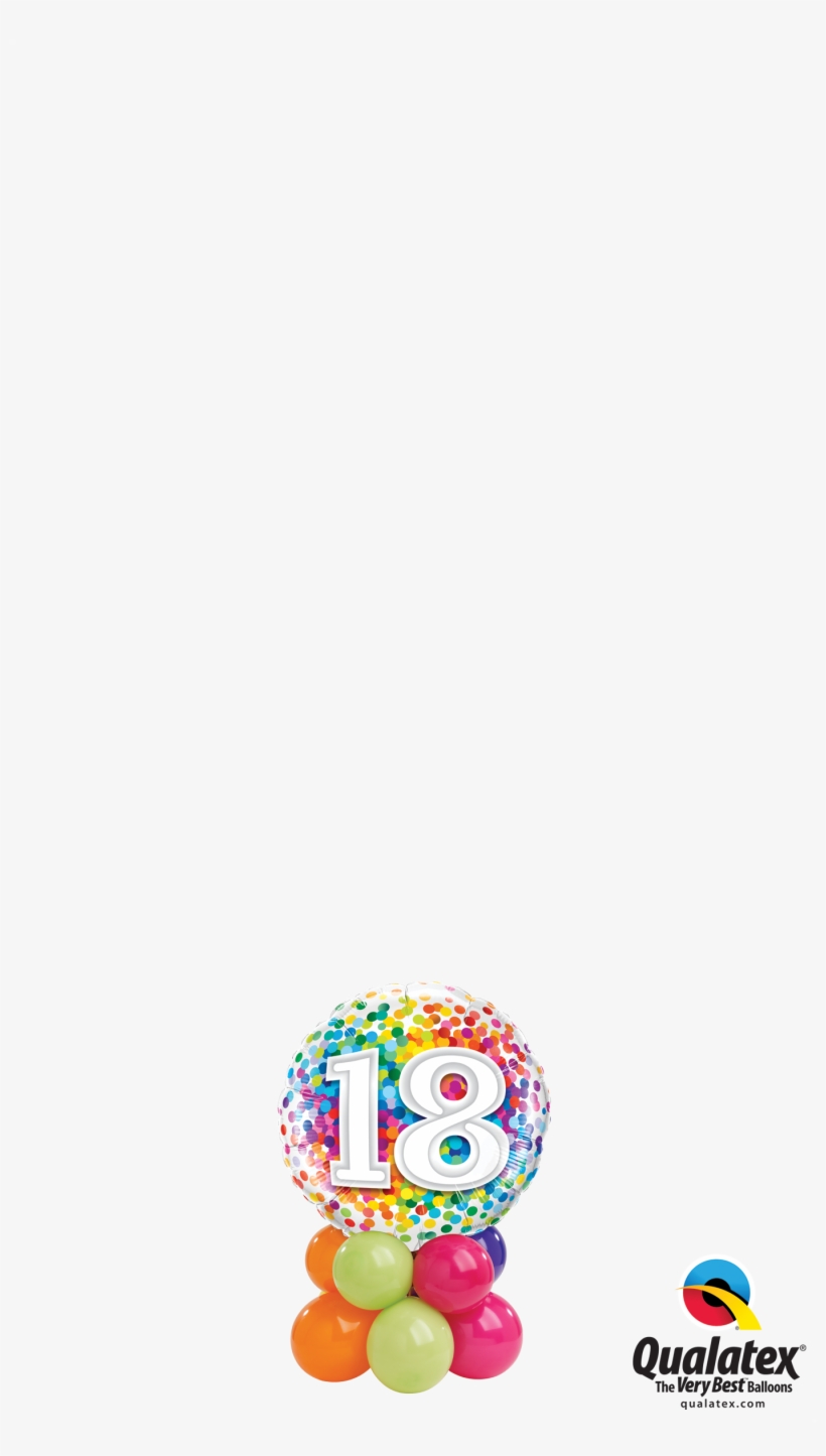 13 Apr49502 18 Rainbow Confetti Mini - 15cm Qualatex Quick Link Balloons Assorted Colours, transparent png #1070298
