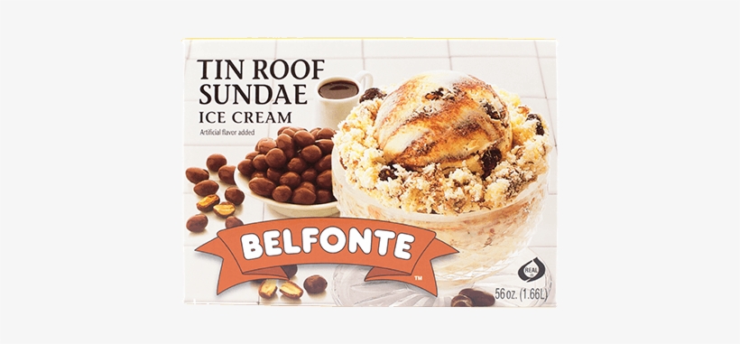 Tin Roof Sundae - Belfonte Ice Cream, Tin Roof Sundae - 0.5 Gl (1.89, transparent png #1070939