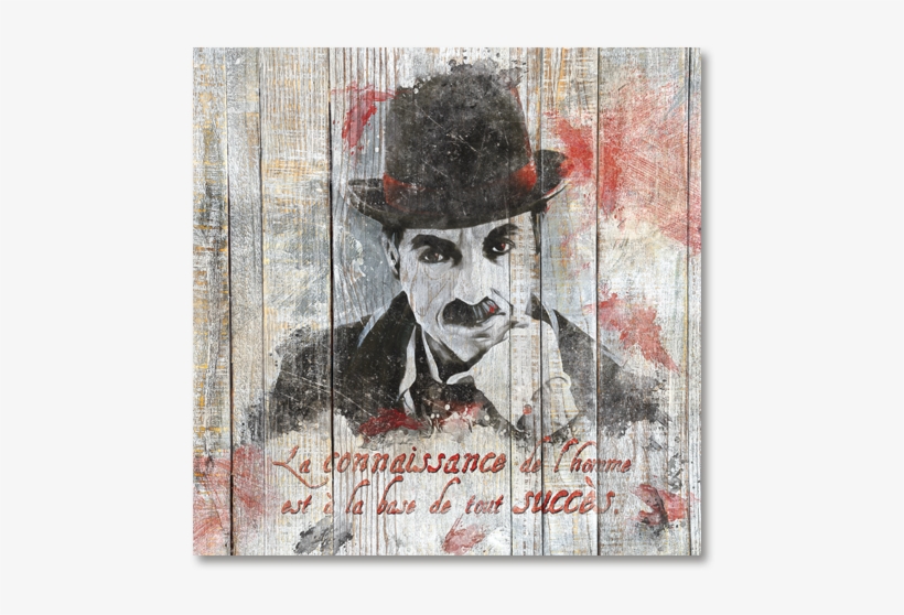 Tableau Citation Charlin Chaplin - Mural, transparent png #1071037