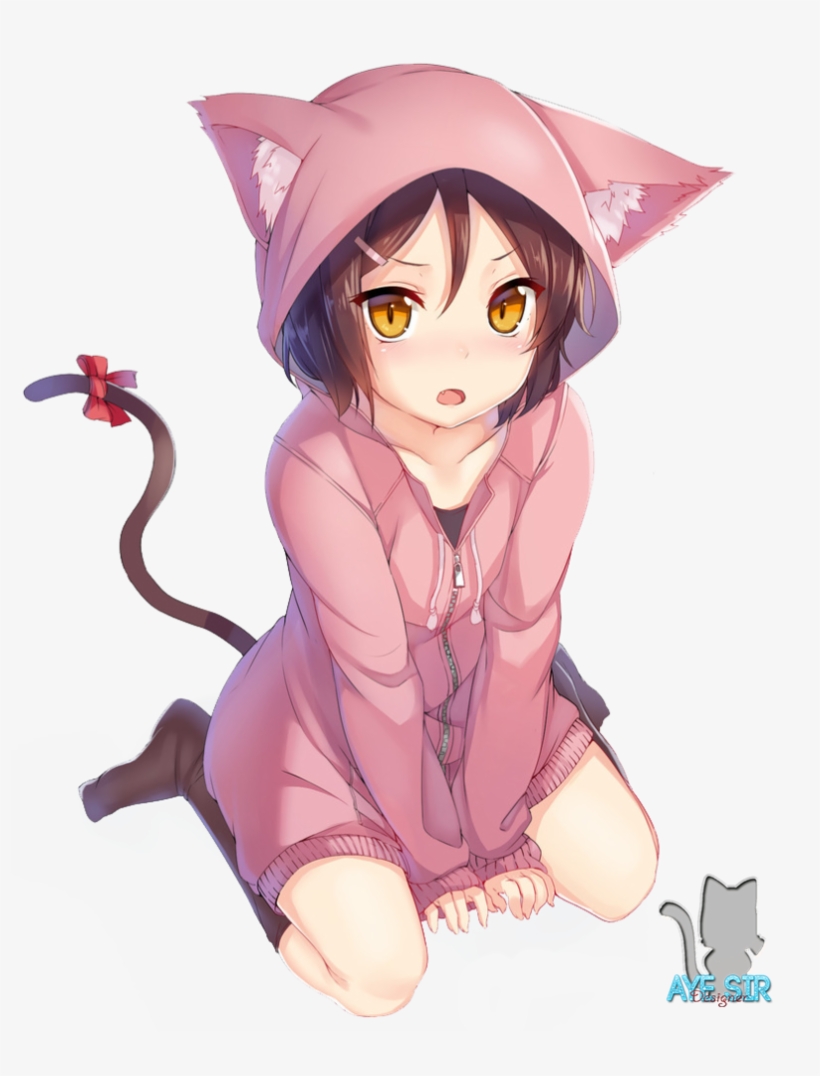 Anime Girl Cat Ears HD Png Download  vhv