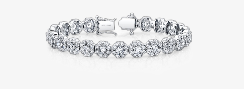 Diamond Bracelets - Halo Diamond Bracelet Png, transparent png #1071477
