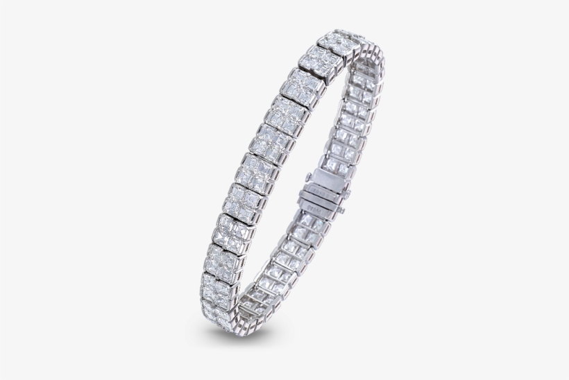 Description - Square Cut Tennis Bracelet, transparent png #1071514
