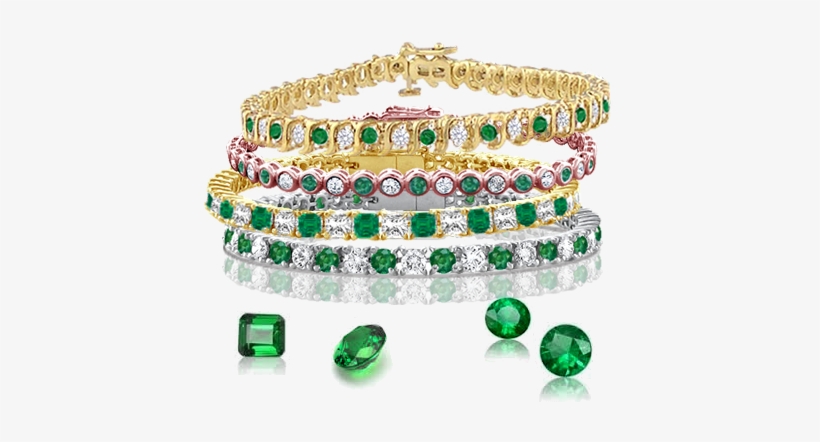 Emerald Tennis Bracelets - Tofino Jewelry Tf Three Carat Tennis Bracelet Diamonds, transparent png #1072241
