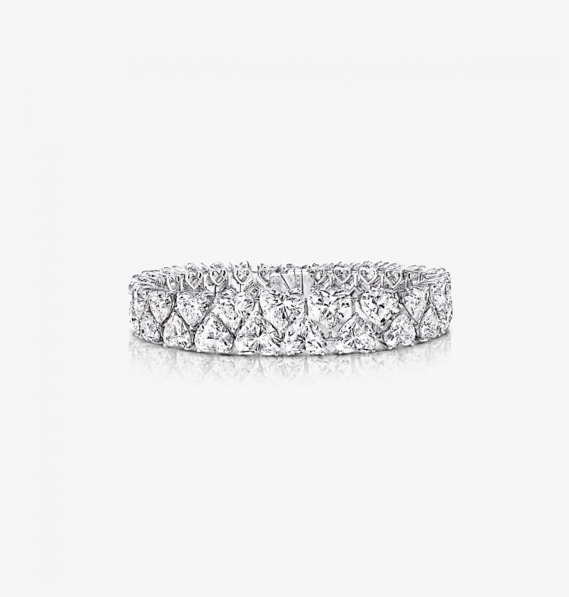 A Graff Heart Shape Diamonds Bracelet - Diamond, transparent png #1072538