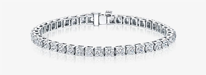 14k Yellow Gold Round-cut Diamond Tennis Link Bracelet, transparent png #1072582