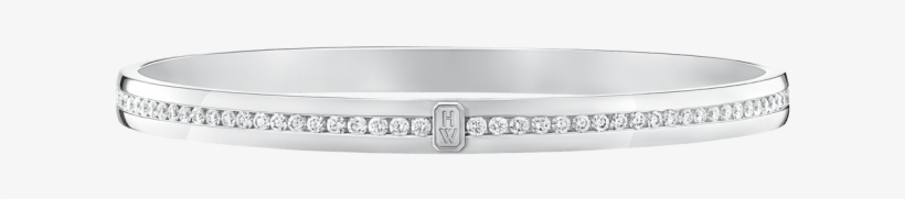 Hw Logo By Harry Winston, White Gold Diamond Bracelet - Bangle, transparent png #1072654