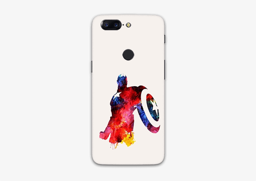 Water Color Captain America Oneplus 5t Mobile Case - Captain America Water Paint, transparent png #1072728