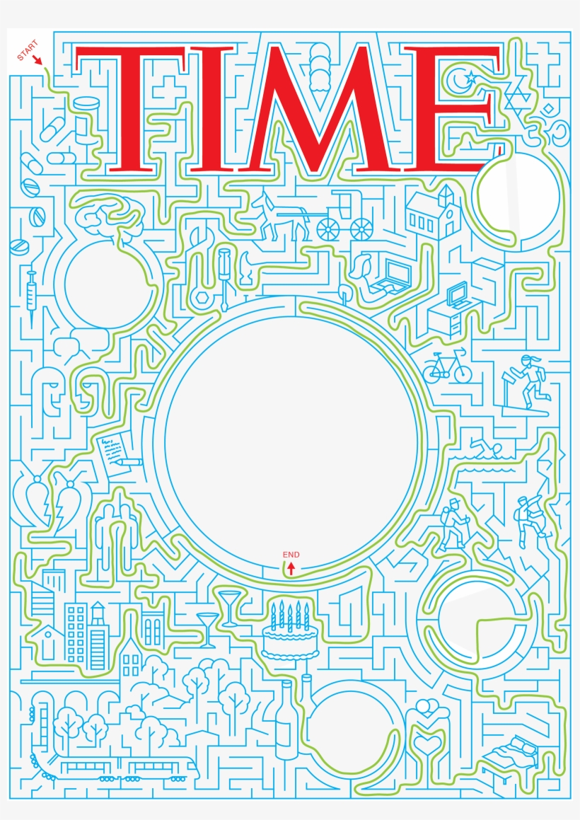 Can You Solve The Maze On Time's Cover - Time Magazine Maze Cover, transparent png #1073197