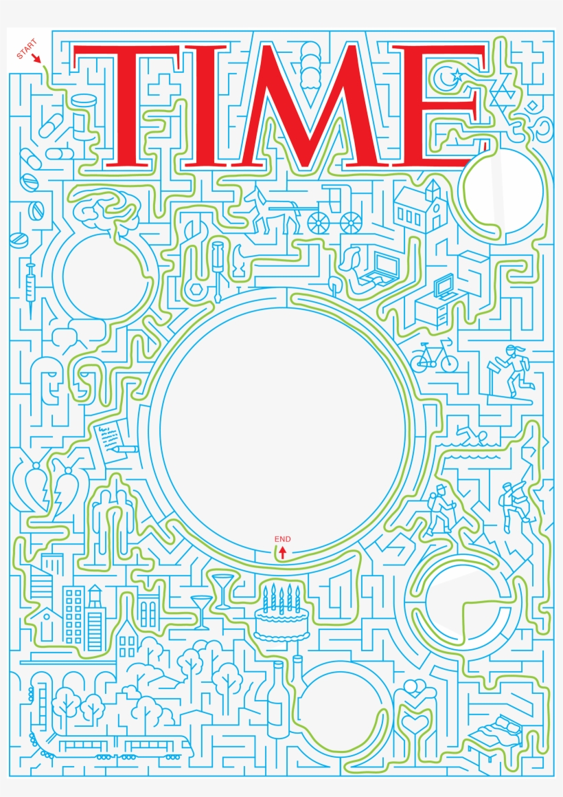 Can You Solve The Maze On Time's Cover - Time Magazine Maze Cover, transparent png #1073197