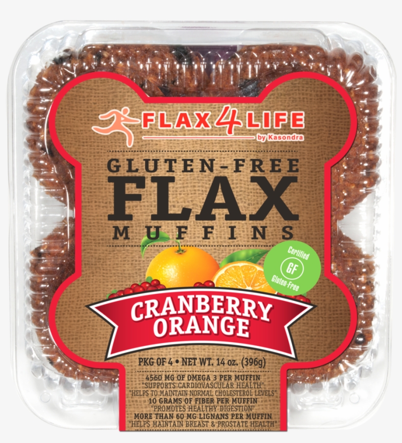 Cranberry Orange Muffin - Flax4life Muffins, Flax, Wild Blueberry By Flax4life, transparent png #1073300