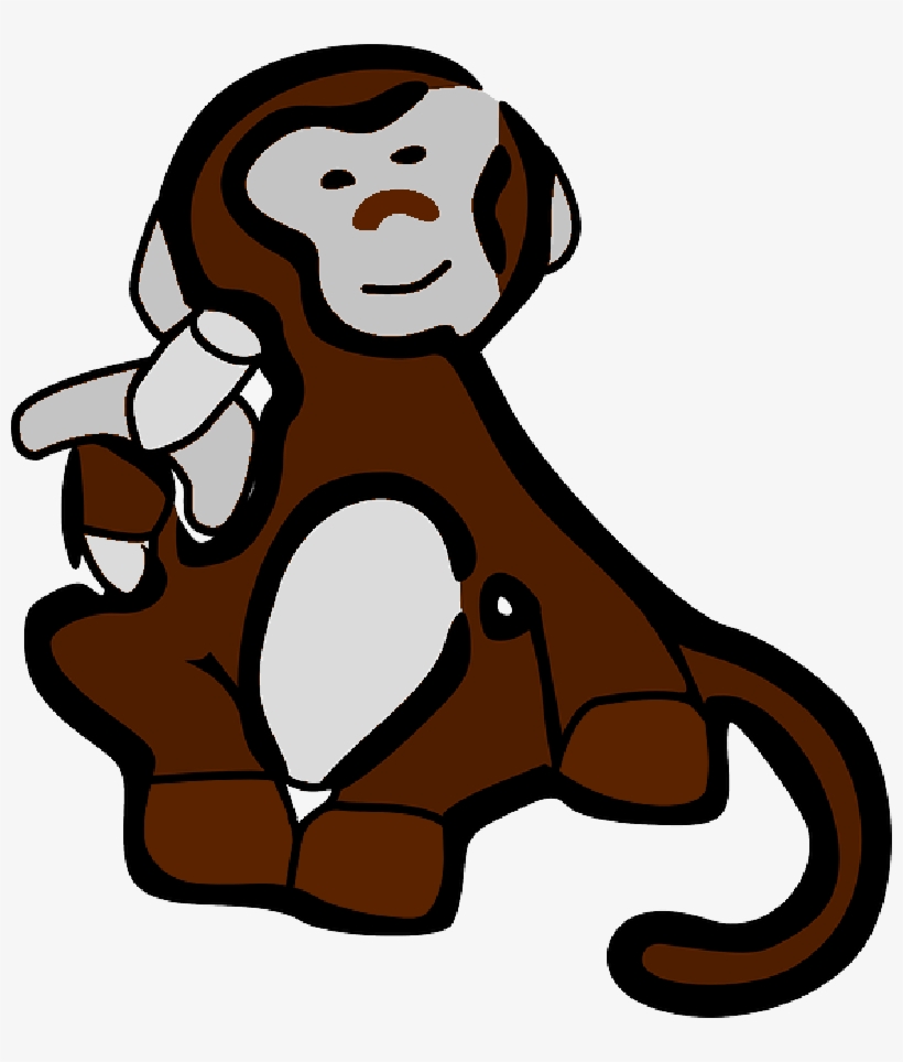 Mb Image/png - Cartoon Monkey Eating Banana, transparent png #1073815