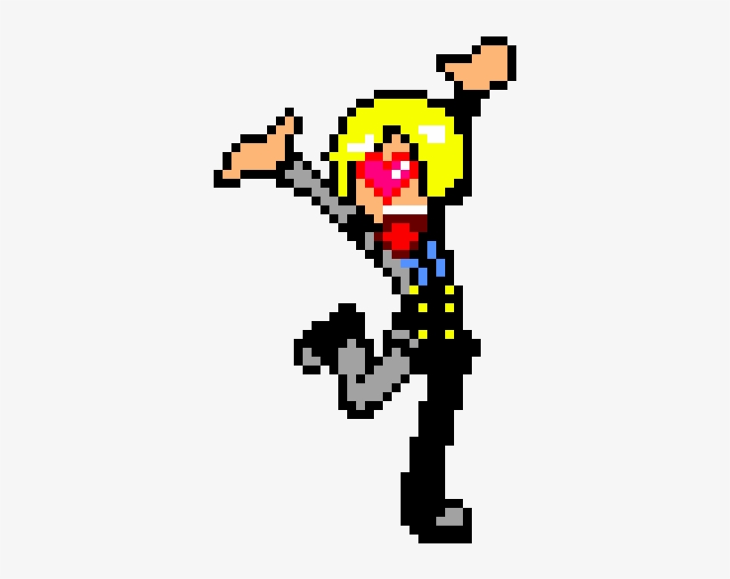 Sanji - Pixel Art One Piece Sanji, transparent png #1074208