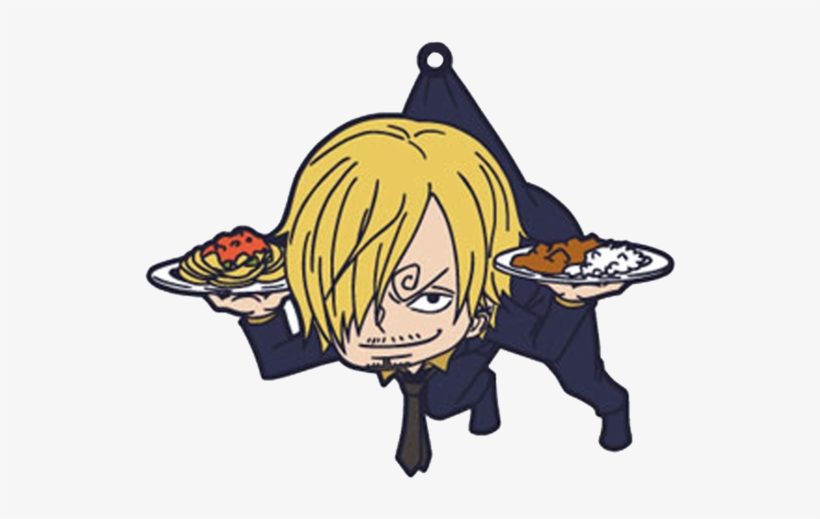 Rubber Sanji Keychain - Key Chains Pinched One Piece Sanji (japan Import), transparent png #1074352
