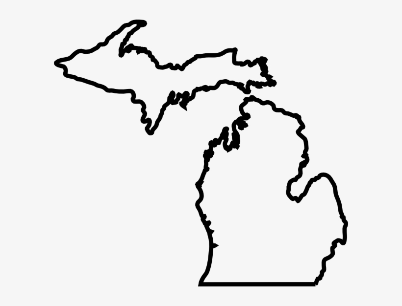 Best Photos Of Lower Michigan Silhouette - Michigan Outline, transparent png #1075207