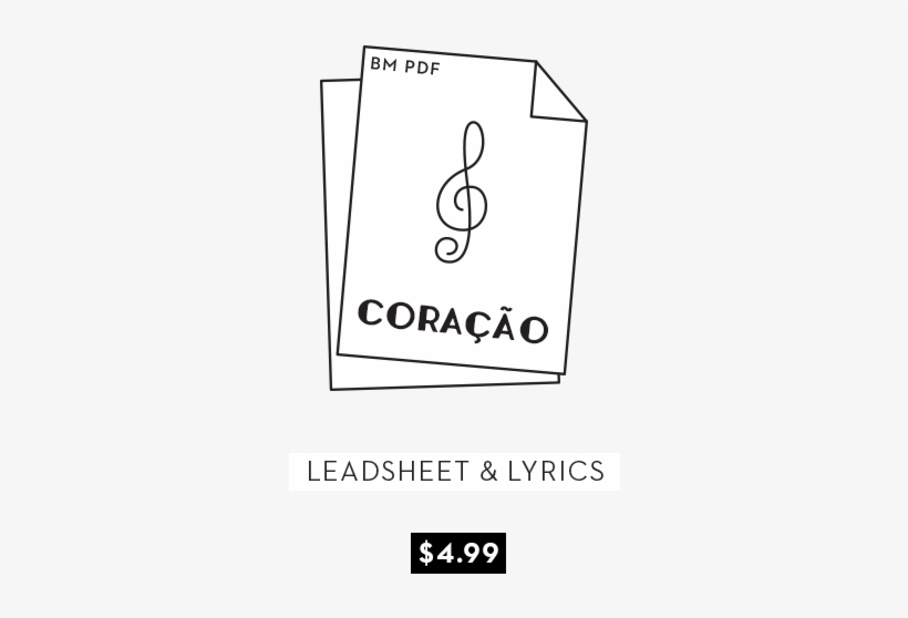 Coração Leadsheet & Lyrics, transparent png #1075414