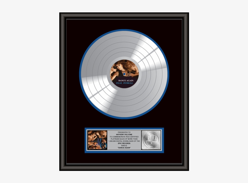 Platinum Record Award - Dance Again By Jennifer Lopez Feat. Pitbull Mp3 Download, transparent png #1075487