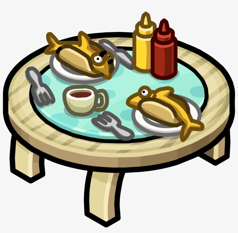 Table For Two - Table Club Penguin Wikia, transparent png #1076624