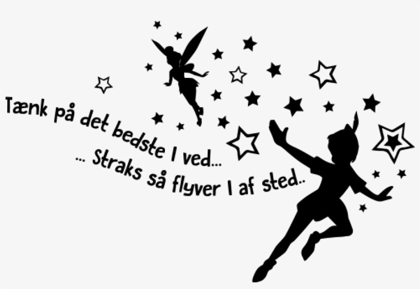 The Gallery For > Tinkerbell Silhouette Vector - Peter Pan Silhouette, transparent png #1076704