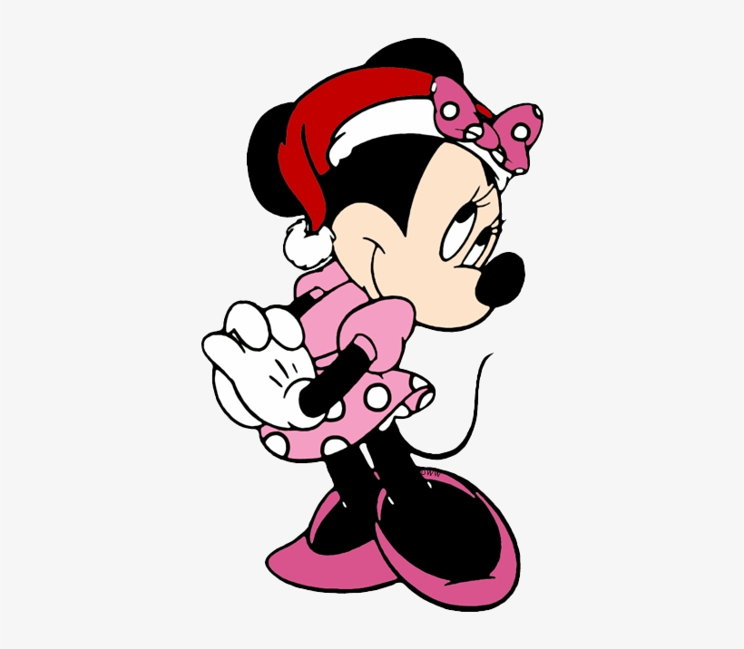 Mickey Mouse Christmas Clip Art Clipart Hat Minnie - Pink Minnie Mouse Christmas, transparent png #1076786