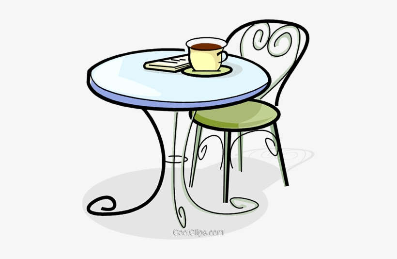 Coffee Cup On A Table Royalty Free Vector Clip Art - Coffee Cup On Table Clipart, transparent png #1076886