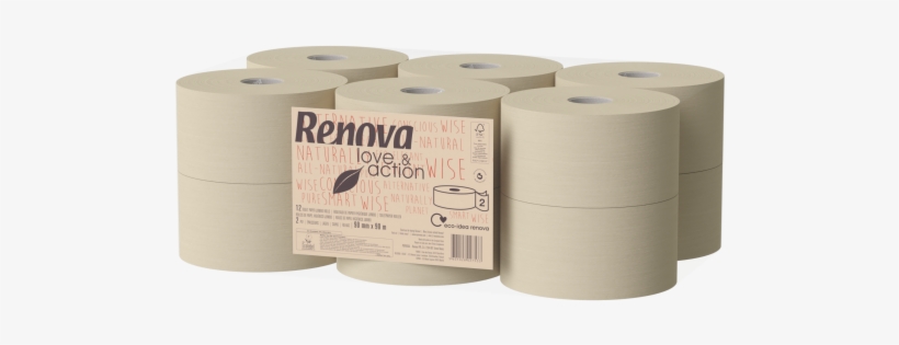 Jumbo Toilet Paper Eco - Renova, transparent png #1076957
