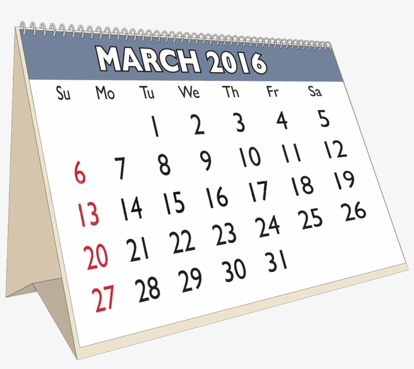 Match 6 Table Calendar Clipart In By Playfulhub - Table Calendar 2016 Png, transparent png #1077078