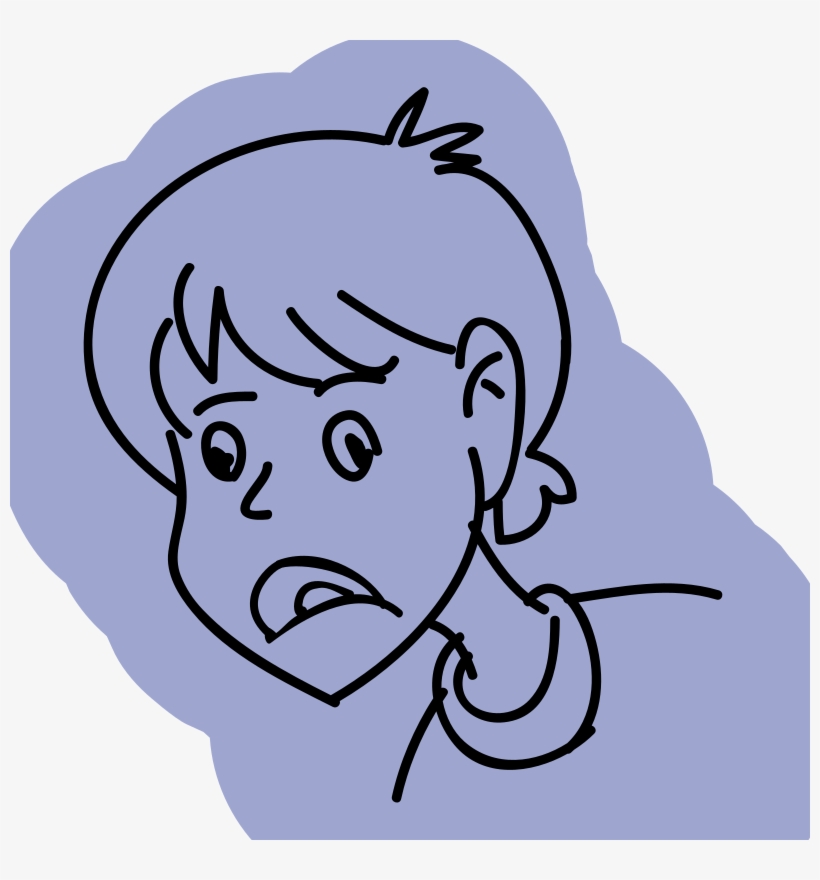 Cartoon Eye Drawing Child Face - Sad Face, transparent png #1077126