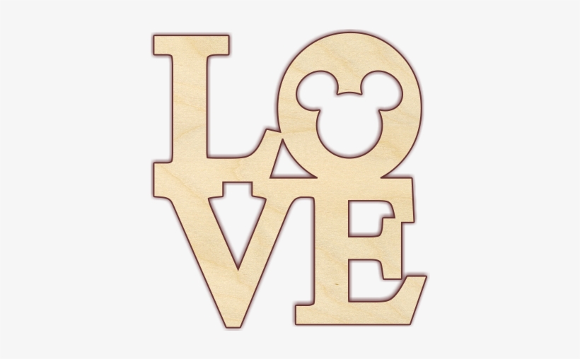 Love With Mickey Mouse Ears Cut Out - Mickey Mouse Love Png, transparent png #1077206