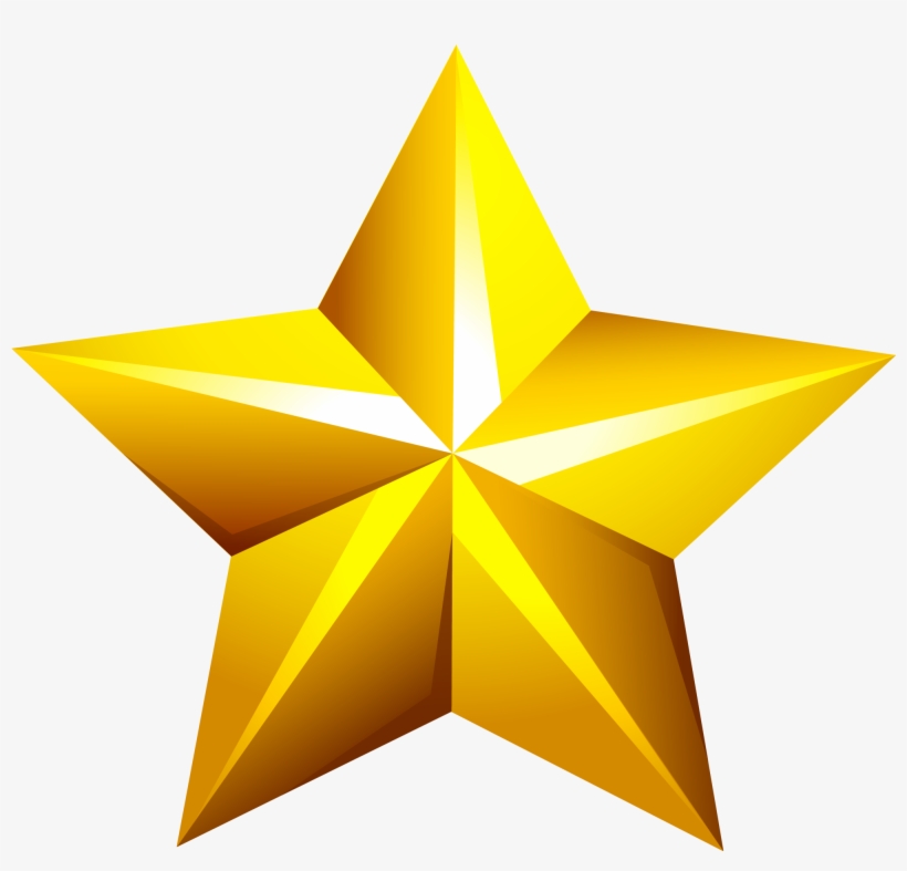 Golden Star Png Picture Black And White - Golden Star Png, transparent png #1077403