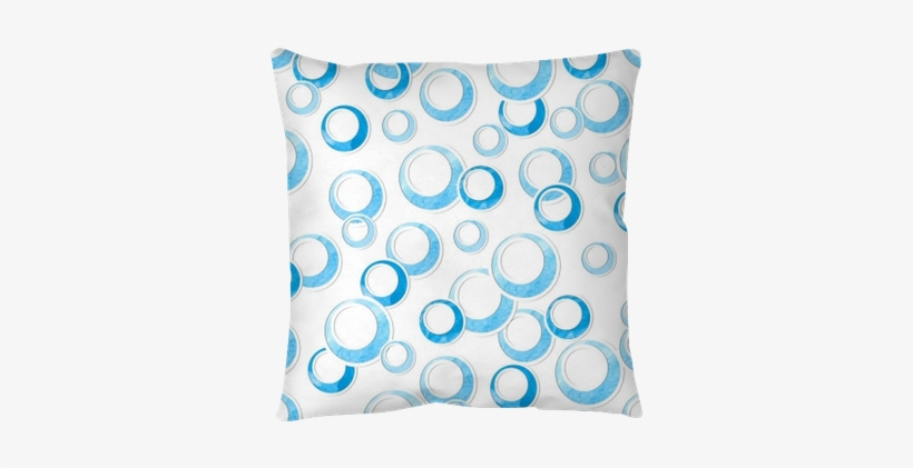 Seamless Blue Circles Pattern - Watercolor Painting, transparent png #1077404