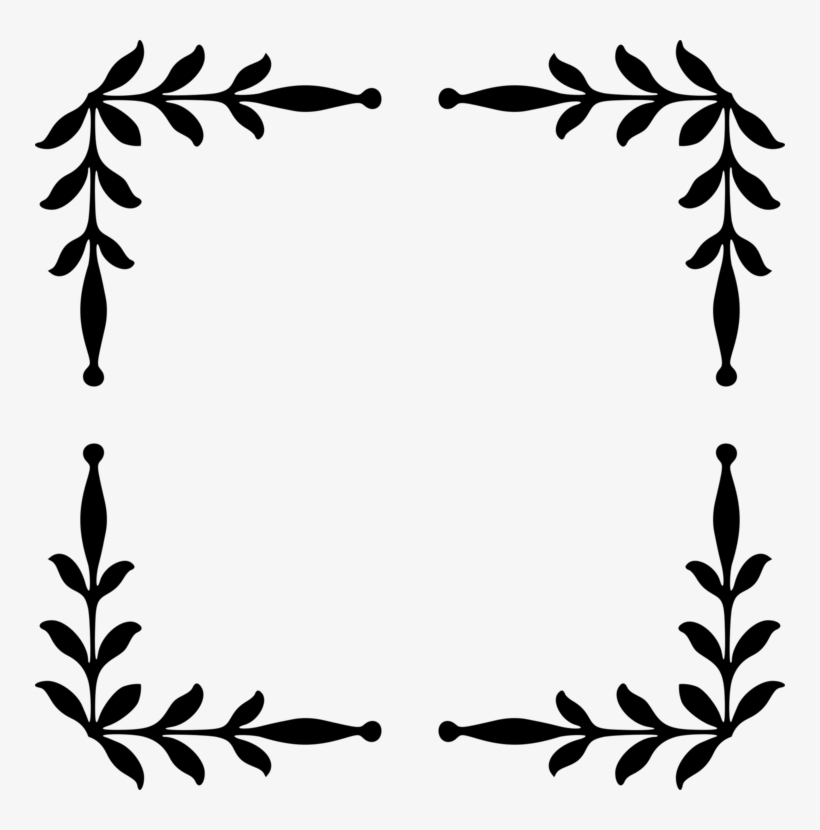 Decorative Corners Stencil Designs Drawing Decorative - Decorative Corner Clip Art, transparent png #1077408