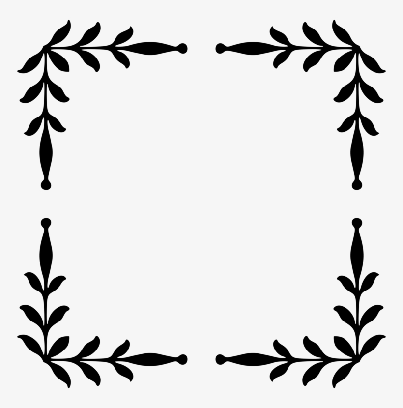 Decorative Corners Stencil Designs Drawing Decorative - Decorative Corner Clip Art, transparent png #1077408