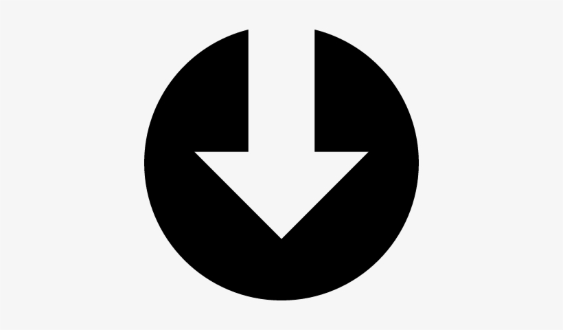 Download Down Arrow Symbol In A Circle Vector - Arrow In A Circle Symbol, transparent png #1077573