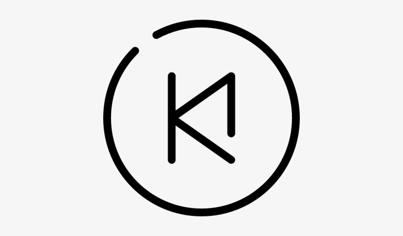 Letter K Inside A Circle Vector - Icon, transparent png #1077625
