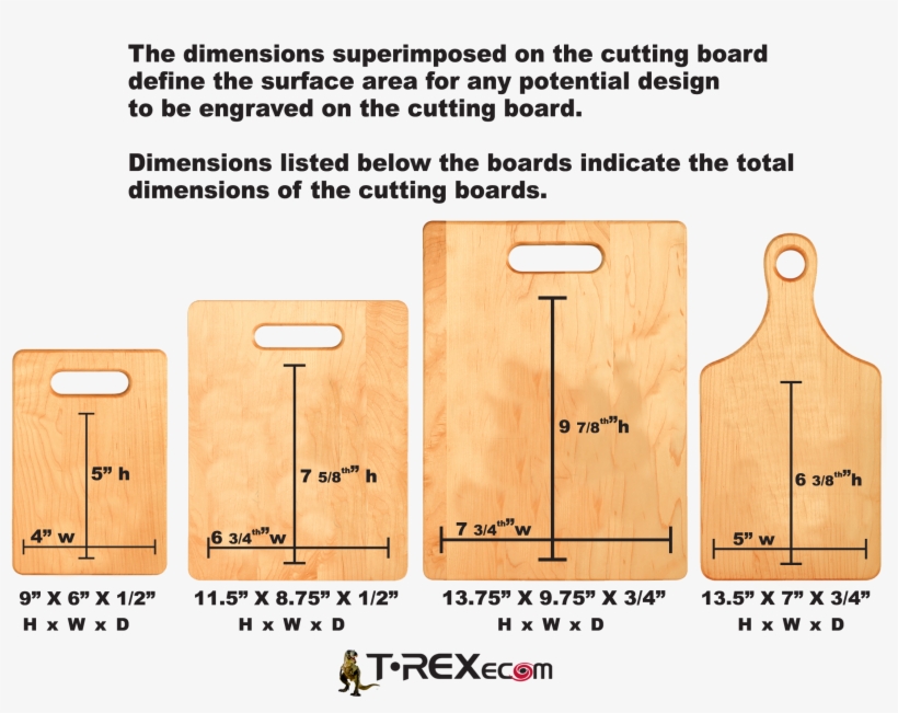 Download The Attached Cuttingboard Sizes For Use In - Cutting Board Dimensions, transparent png #1077810