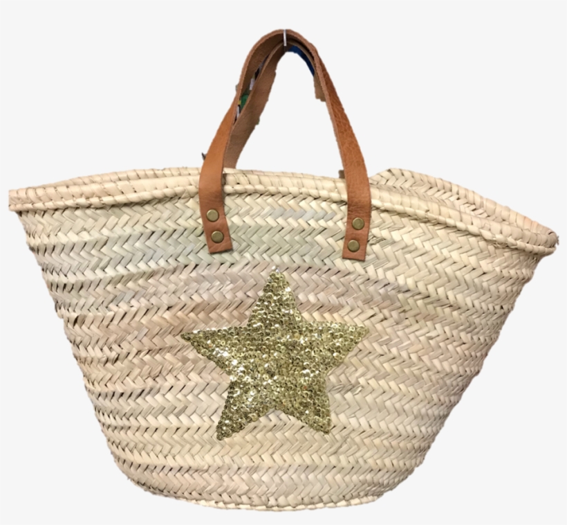 Home > Straw And Beach Bags > Summer Straw Golden Star - Tote Bag, transparent png #1078043