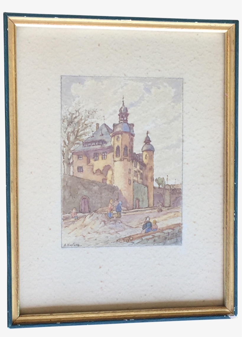 Clip Library Library German Antique Painting Chairish - Portland, transparent png #1078183