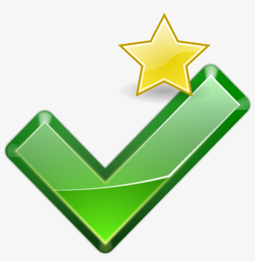 Open - Star With Check Icon, transparent png #1079197