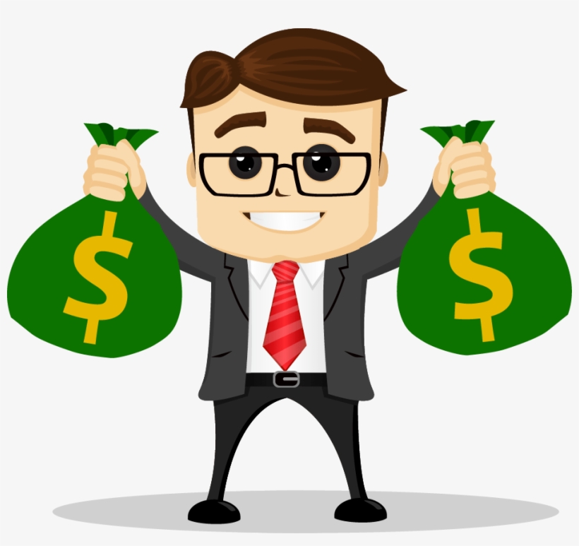 Simple And Actionable Ways To Make Money Right Now - Business Man With Money Bags Clipart, transparent png #1079317