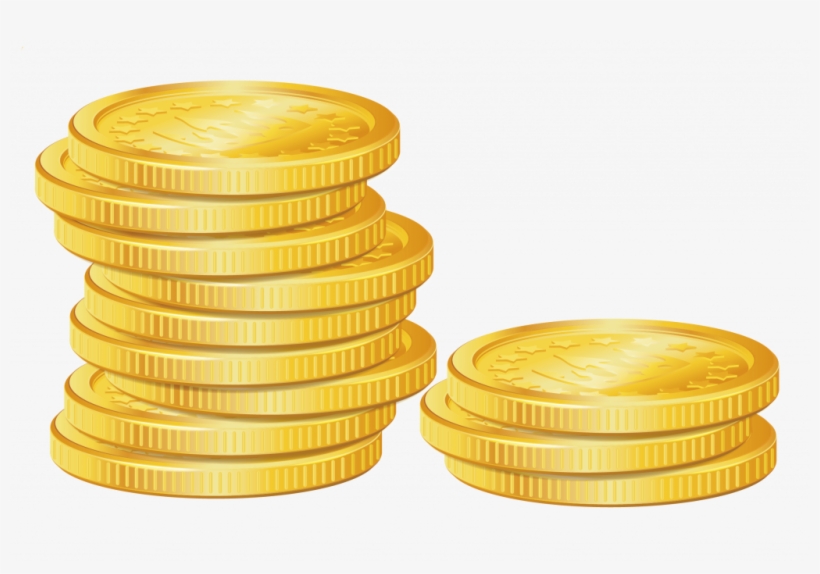 Coins Vector Gold - Gold Coins Clipart Png, transparent png #1079697