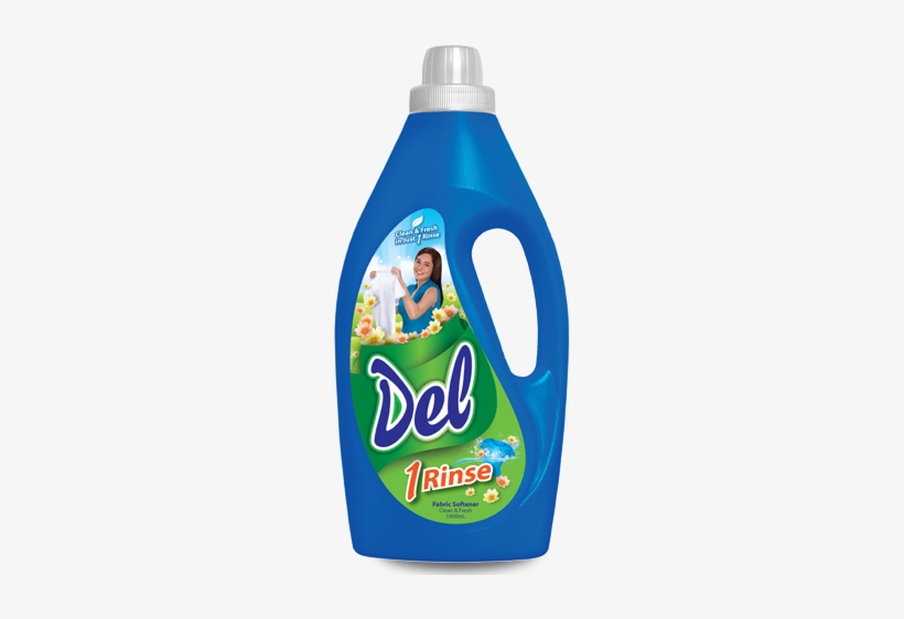 Alcohol-product - Del Fabric Softener 1 Rinse, transparent png #1079725