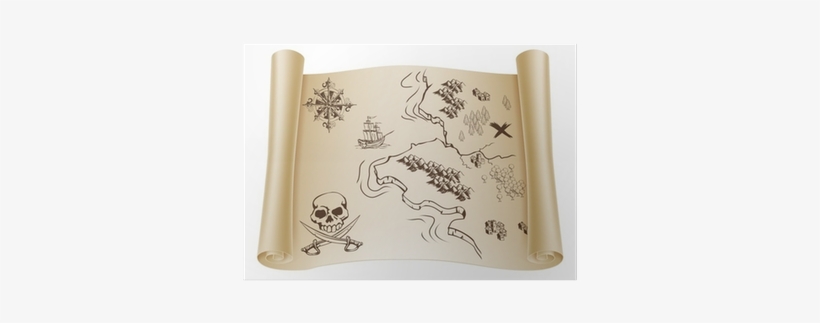 Skull Treasure Map, transparent png #1080574
