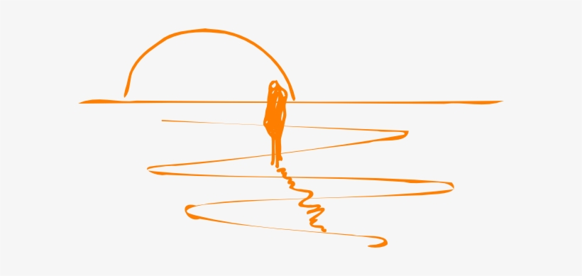 Clipart Of A Sketched Cow In A Pasture With A Farmhouse - Sunset Clip Art, transparent png #1080600