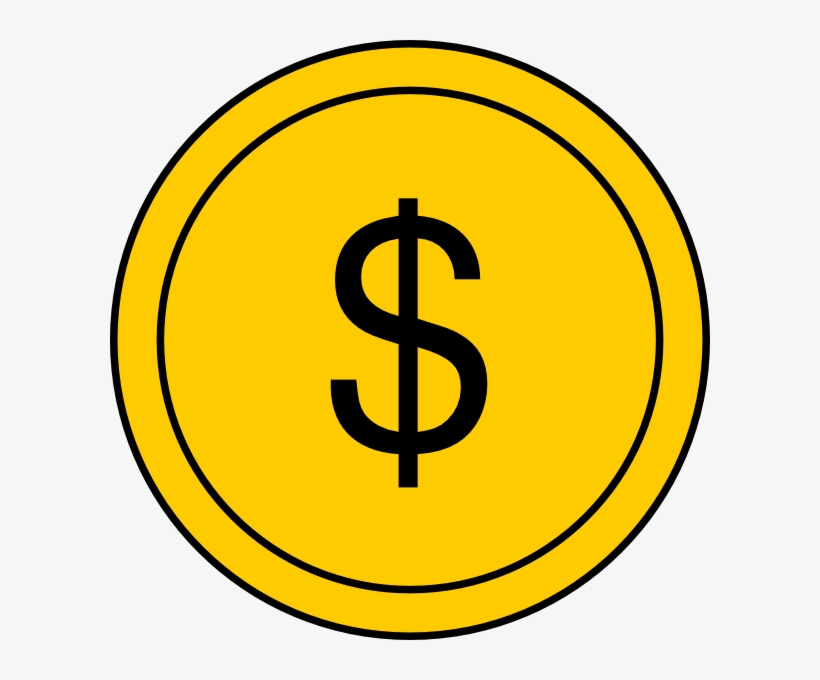 Gold Coin Clipart - Currency - Us Dollar (9 - 1b), transparent png #1080603