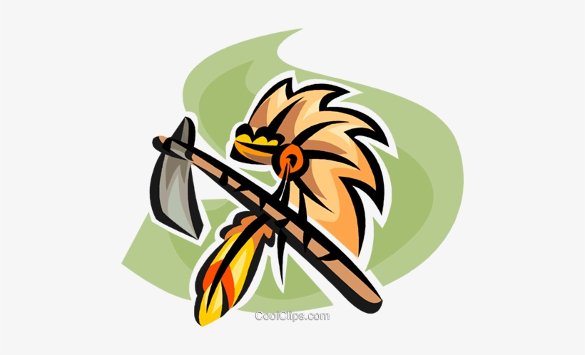 Native American Headdress And Tomahawk Royalty Free - Indigenous Peoples Of The Americas, transparent png #1080710