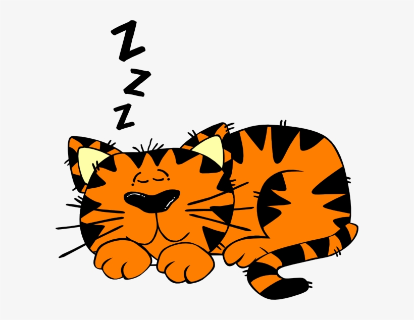 Cartoon Cat Clipart At Getdrawings - Sleeping Cat Cartoon, transparent png #1080961